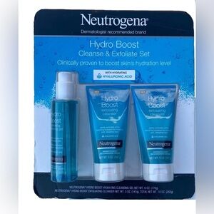 Neutrogena Hydro Boost Cleansing 3pc Set Cleanser NEW